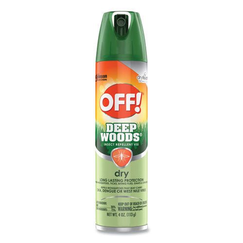 OFF!® wholesale. OFF!® Deep Woods Dry Insect Repellent, 4oz, Aerosol, Neutral, 12-carton. HSD Wholesale: Janitorial Supplies, Breakroom Supplies, Office Supplies.