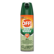 OFF!® wholesale. OFF!® Deep Woods Dry Insect Repellent, 4oz, Aerosol, Neutral, 12-carton. HSD Wholesale: Janitorial Supplies, Breakroom Supplies, Office Supplies.