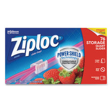 Load image into Gallery viewer, Ziploc® wholesale. Slider Storage Bags, 1 Qt, 5.88&quot; X 7.88&quot;, Clear, 9-carton. HSD Wholesale: Janitorial Supplies, Breakroom Supplies, Office Supplies.