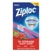 Load image into Gallery viewer, Ziploc® wholesale. Slider Storage Bags, 1 Qt, 5.88&quot; X 7.88&quot;, Clear, 9-carton. HSD Wholesale: Janitorial Supplies, Breakroom Supplies, Office Supplies.