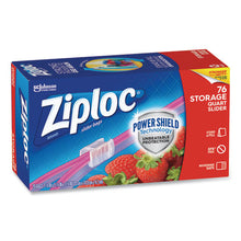 Load image into Gallery viewer, Ziploc® wholesale. Slider Storage Bags, 1 Qt, 5.88&quot; X 7.88&quot;, Clear, 9-carton. HSD Wholesale: Janitorial Supplies, Breakroom Supplies, Office Supplies.