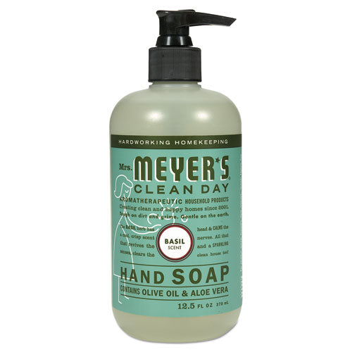 Mrs. Meyer's® wholesale. Meyers Clean Day Liquid Hand Soap, Basil, 12.5 Oz, 6-carton. HSD Wholesale: Janitorial Supplies, Breakroom Supplies, Office Supplies.