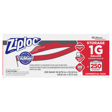 Load image into Gallery viewer, Ziploc® wholesale. Double Zipper Storage Bags, 1 Gal, 1.75 Mil, 10.56&quot; X 10.75&quot;, Clear, 250-box. HSD Wholesale: Janitorial Supplies, Breakroom Supplies, Office Supplies.