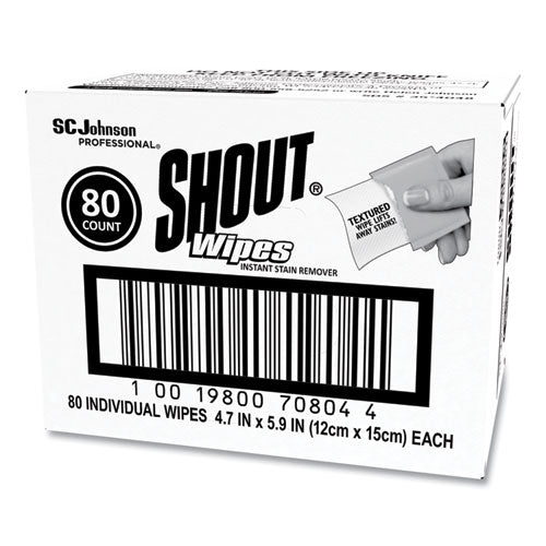 Shout® wholesale. Wipe And Go Instant Stain Remover, 4.7 X 5.9, 80 Packets-carton. HSD Wholesale: Janitorial Supplies, Breakroom Supplies, Office Supplies.