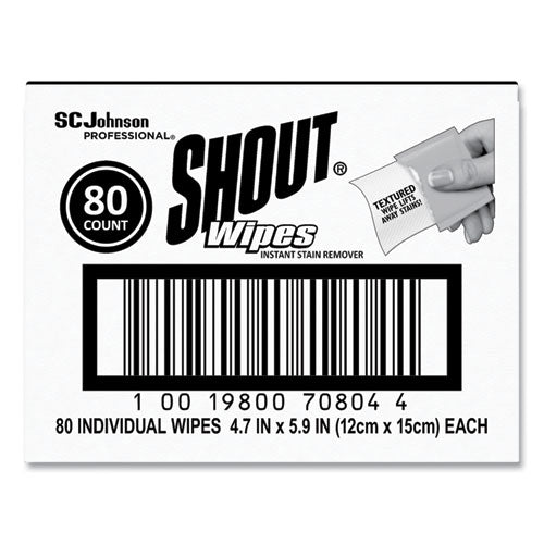 Shout® wholesale. Wipe And Go Instant Stain Remover, 4.7 X 5.9, 80 Packets-carton. HSD Wholesale: Janitorial Supplies, Breakroom Supplies, Office Supplies.