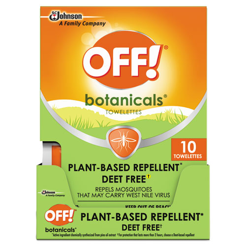 OFF!® wholesale. OFF!® Botanicals Insect Repellant, Box, 10 Wipes-pack, 8 Packs-carton. HSD Wholesale: Janitorial Supplies, Breakroom Supplies, Office Supplies.