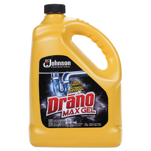 Drano® wholesale. Max Gel Clog Remover, Bleach Scent, 128 Oz Bottle. HSD Wholesale: Janitorial Supplies, Breakroom Supplies, Office Supplies.