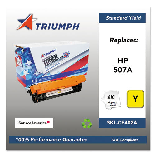 Triumph™ wholesale. 751000nsh1281 Remanufactured Ce402a (507a) Toner, 6000 Page-yield, Yellow. HSD Wholesale: Janitorial Supplies, Breakroom Supplies, Office Supplies.