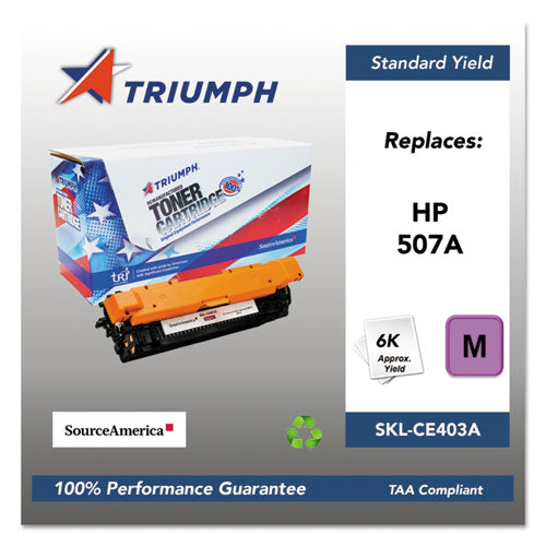 Triumph™ wholesale. 751000nsh1282 Remanufactured Ce403a (507a) Toner, 6000 Page-yield, Magenta. HSD Wholesale: Janitorial Supplies, Breakroom Supplies, Office Supplies.