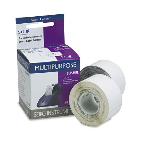 Seiko wholesale. Slp-mrl Self-adhesive Multipurpose Labels, 1.12" X 2", White, 220 Labels-roll, 2 Rolls-box. HSD Wholesale: Janitorial Supplies, Breakroom Supplies, Office Supplies.