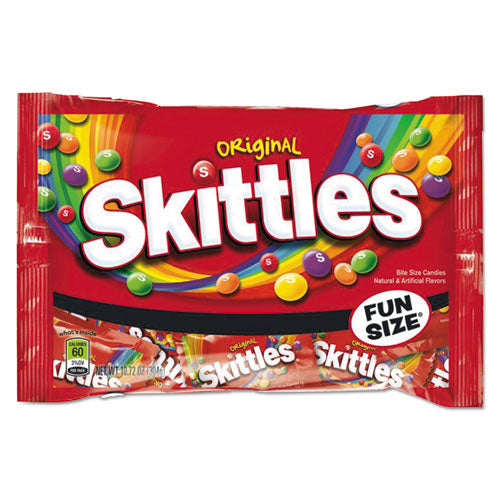 Skittles® wholesale. Chewy Candy, Original, Fun Size, 10.72 Oz Bag. HSD Wholesale: Janitorial Supplies, Breakroom Supplies, Office Supplies.