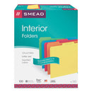 Smead® wholesale. Interior File Folders, 1-3-cut Tabs, Letter Size, Assorted, 100-box. HSD Wholesale: Janitorial Supplies, Breakroom Supplies, Office Supplies.