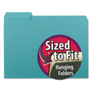 Smead® wholesale. Interior File Folders, 1-3-cut Tabs, Letter Size, Aqua, 100-box. HSD Wholesale: Janitorial Supplies, Breakroom Supplies, Office Supplies.