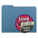 Smead® wholesale. Interior File Folders, 1-3-cut Tabs, Letter Size, Blue, 100-box. HSD Wholesale: Janitorial Supplies, Breakroom Supplies, Office Supplies.