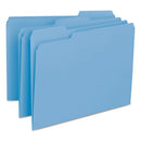 Smead® wholesale. Interior File Folders, 1-3-cut Tabs, Letter Size, Blue, 100-box. HSD Wholesale: Janitorial Supplies, Breakroom Supplies, Office Supplies.