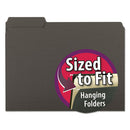 Smead® wholesale. Interior File Folders, 1-3-cut Tabs, Letter Size, Black-gray, 100-box. HSD Wholesale: Janitorial Supplies, Breakroom Supplies, Office Supplies.