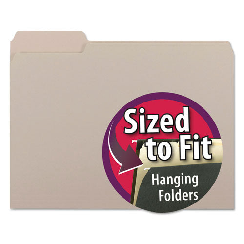 Smead® wholesale. Interior File Folders, 1-3-cut Tabs, Letter Size, Gray, 100-box. HSD Wholesale: Janitorial Supplies, Breakroom Supplies, Office Supplies.
