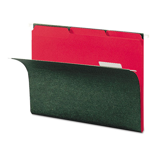 Smead® wholesale. Interior File Folders, 1-3-cut Tabs, Letter Size, Red, 100-box. HSD Wholesale: Janitorial Supplies, Breakroom Supplies, Office Supplies.