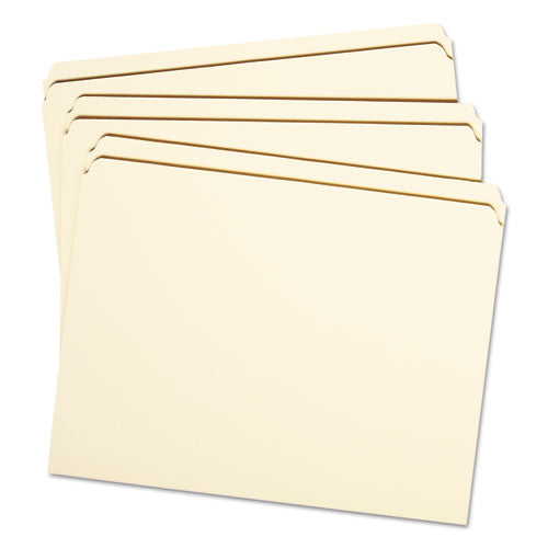 Smead® wholesale. Reinforced Tab Manila File Folders, Straight Tab, Letter Size, 11 Pt. Manila, 100-box. HSD Wholesale: Janitorial Supplies, Breakroom Supplies, Office Supplies.