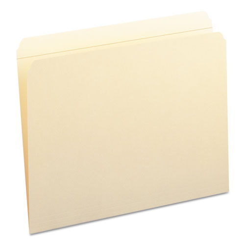 Smead® wholesale. Reinforced Tab Manila File Folders, Straight Tab, Letter Size, 11 Pt. Manila, 100-box. HSD Wholesale: Janitorial Supplies, Breakroom Supplies, Office Supplies.