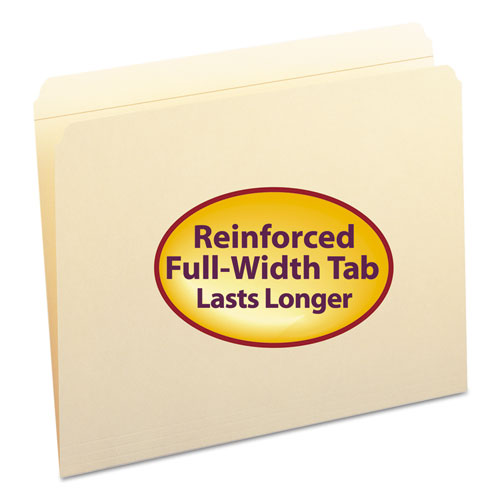 Smead® wholesale. Reinforced Tab Manila File Folders, Straight Tab, Letter Size, 11 Pt. Manila, 100-box. HSD Wholesale: Janitorial Supplies, Breakroom Supplies, Office Supplies.