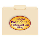 Smead® wholesale. Manila File Folders, 1-3-cut Tabs, Center Position, Letter Size, 100-box. HSD Wholesale: Janitorial Supplies, Breakroom Supplies, Office Supplies.