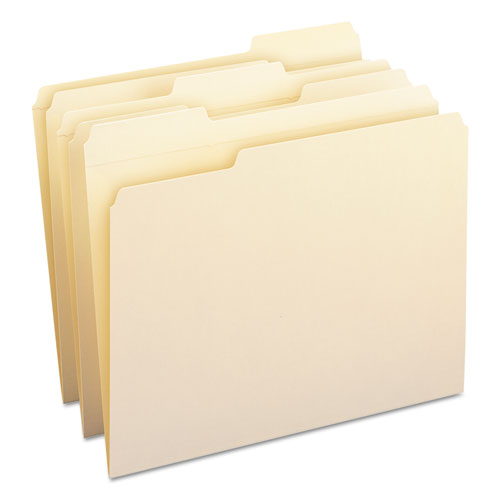 Smead® wholesale. Reinforced Tab Manila File Folders, 1-3-cut Tabs, Letter Size, 11 Pt. Manila, 100-box. HSD Wholesale: Janitorial Supplies, Breakroom Supplies, Office Supplies.