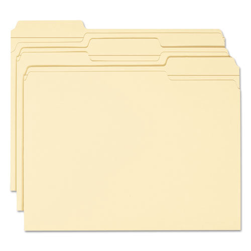 Smead® wholesale. Reinforced Tab Manila File Folders, 1-3-cut Tabs, Letter Size, 11 Pt. Manila, 100-box. HSD Wholesale: Janitorial Supplies, Breakroom Supplies, Office Supplies.