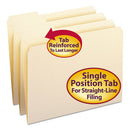 Smead® wholesale. Reinforced Tab Manila File Folders, 1-3-cut Tabs, Left Position, Letter Size, 11 Pt. Manila, 100-box. HSD Wholesale: Janitorial Supplies, Breakroom Supplies, Office Supplies.