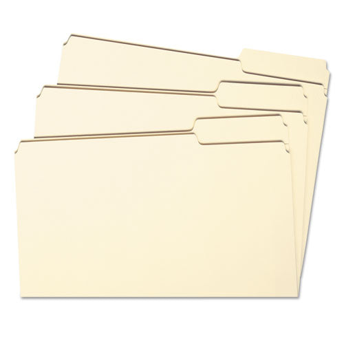 Smead® wholesale. Reinforced Tab Manila File Folders, 1-3-cut Tabs, Right Position, Letter Size, 11 Pt. Manila, 100-box. HSD Wholesale: Janitorial Supplies, Breakroom Supplies, Office Supplies.