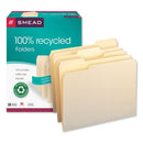 Smead® wholesale. 100% Recycled Manila Top Tab File Folders, 1-3-cut Tabs, Letter Size, 100-box. HSD Wholesale: Janitorial Supplies, Breakroom Supplies, Office Supplies.