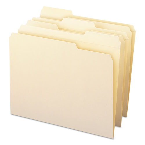 Smead® wholesale. 100% Recycled Reinforced Top Tab File Folders, 1-3-cut Tabs, Letter Size, Manila, 100-box. HSD Wholesale: Janitorial Supplies, Breakroom Supplies, Office Supplies.