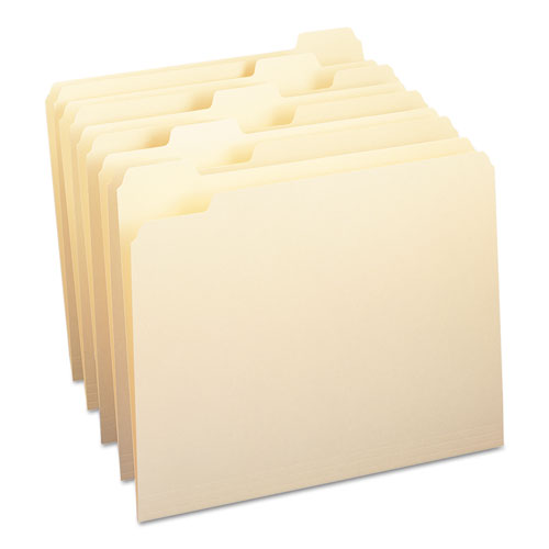 Smead® wholesale. Manila File Folders, 1-5-cut Tabs, Letter Size, 100-box. HSD Wholesale: Janitorial Supplies, Breakroom Supplies, Office Supplies.