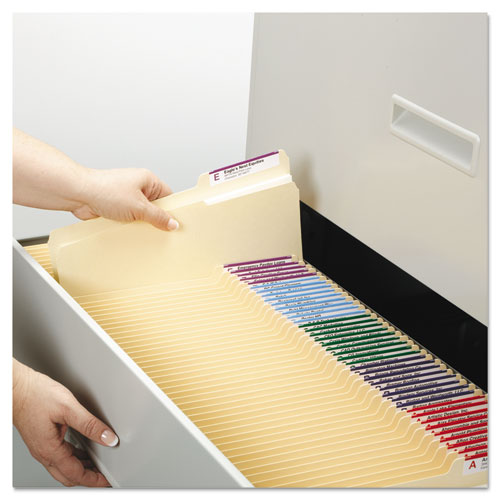 Smead® wholesale. Manila Guide Height Systems File Folders, 2-5-cut Tabs, Right Of Center, Letter Size, 100-box. HSD Wholesale: Janitorial Supplies, Breakroom Supplies, Office Supplies.