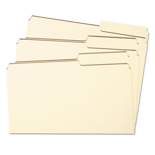 Smead® wholesale. Reinforced Guide Height File Folders, 2-5-cut Tabs, Right Of Center, Letter Size, Manila, 100-box. HSD Wholesale: Janitorial Supplies, Breakroom Supplies, Office Supplies.