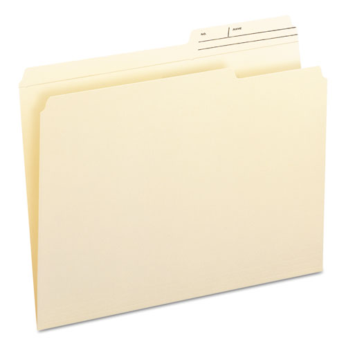 Smead® wholesale. Reinforced Guide Height File Folders, 2-5-cut Printed Tab, Right Of Center, Letter Size, Manila, 100-box. HSD Wholesale: Janitorial Supplies, Breakroom Supplies, Office Supplies.