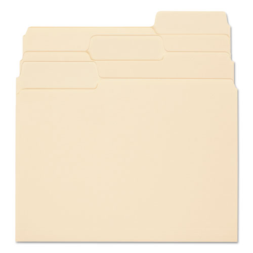 Smead® wholesale. Supertab Reinforced Guide Height Top Tab Folders, 1-3-cut Tabs, Letter Size, 11 Pt. Manila, 100-box. HSD Wholesale: Janitorial Supplies, Breakroom Supplies, Office Supplies.