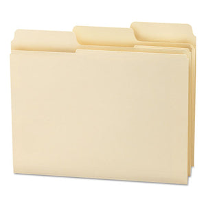 Smead® wholesale. Supertab Reinforced Guide Height Top Tab Folders, 1-3-cut Tabs, Letter Size, 11 Pt. Manila, 100-box. HSD Wholesale: Janitorial Supplies, Breakroom Supplies, Office Supplies.