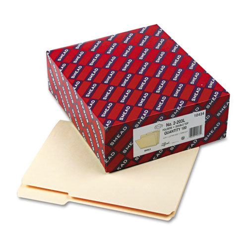 Smead® wholesale. Reinforced Tab Manila File Folders, 1-3-cut Tabs, Letter Size, 14 Pt. Manila, 100-box. HSD Wholesale: Janitorial Supplies, Breakroom Supplies, Office Supplies.