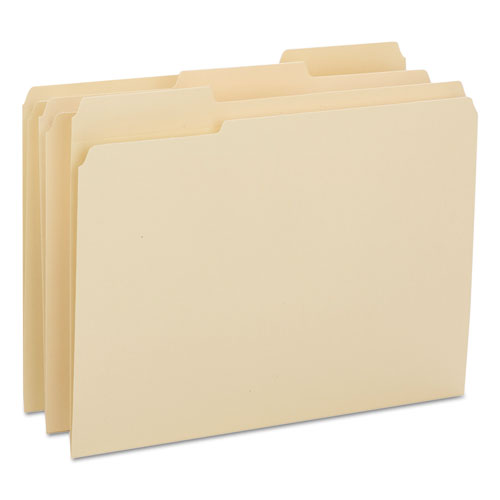 Smead® wholesale. Reinforced Tab Manila File Folders, 1-3-cut Tabs, Letter Size, 14 Pt. Manila, 100-box. HSD Wholesale: Janitorial Supplies, Breakroom Supplies, Office Supplies.