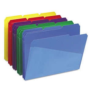 Smead® wholesale. Poly Colored File Folders With Slash Pocket, 1-3-cut Tabs, Letter Size, Assorted, 30-box. HSD Wholesale: Janitorial Supplies, Breakroom Supplies, Office Supplies.
