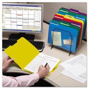 Smead® wholesale. Poly Colored File Folders With Slash Pocket, 1-3-cut Tabs, Letter Size, Assorted, 30-box. HSD Wholesale: Janitorial Supplies, Breakroom Supplies, Office Supplies.