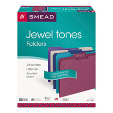 Load image into Gallery viewer, Smead® wholesale. Colored File Folders, 1-3-cut Tabs, Letter Size, Assorted, 100-box. HSD Wholesale: Janitorial Supplies, Breakroom Supplies, Office Supplies.