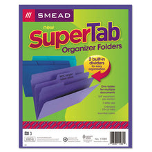 Load image into Gallery viewer, Smead® wholesale. Supertab Organizer Folder, 1-3-cut Tabs, Letter Size, Assorted, 3-pack. HSD Wholesale: Janitorial Supplies, Breakroom Supplies, Office Supplies.