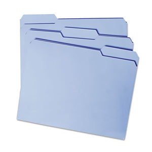 Smead® wholesale. Reinforced Top Tab Colored File Folders, 1-3-cut Tabs, Letter Size, Blue, 100-box. HSD Wholesale: Janitorial Supplies, Breakroom Supplies, Office Supplies.