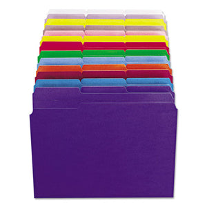 Smead® wholesale. Reinforced Top Tab Colored File Folders, 1-3-cut Tabs, Letter Size, Blue, 100-box. HSD Wholesale: Janitorial Supplies, Breakroom Supplies, Office Supplies.