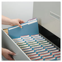 Load image into Gallery viewer, Smead® wholesale. Reinforced Top Tab Colored File Folders, 1-3-cut Tabs, Letter Size, Blue, 100-box. HSD Wholesale: Janitorial Supplies, Breakroom Supplies, Office Supplies.
