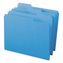 Load image into Gallery viewer, Smead® wholesale. Reinforced Top Tab Colored File Folders, 1-3-cut Tabs, Letter Size, Blue, 100-box. HSD Wholesale: Janitorial Supplies, Breakroom Supplies, Office Supplies.