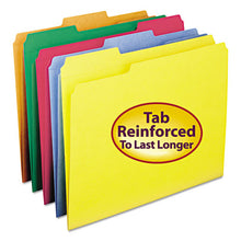 Load image into Gallery viewer, Smead® wholesale. Reinforced Top Tab Colored File Folders, 1-3-cut Tabs, Letter Size, Blue, 100-box. HSD Wholesale: Janitorial Supplies, Breakroom Supplies, Office Supplies.
