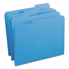 Load image into Gallery viewer, Smead® wholesale. Reinforced Top Tab Colored File Folders, 1-3-cut Tabs, Letter Size, Blue, 100-box. HSD Wholesale: Janitorial Supplies, Breakroom Supplies, Office Supplies.